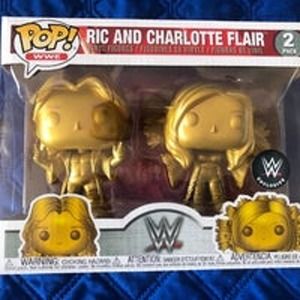 Funko Pop WWE Ric and Charlotte Flair GOLD 2 Pack